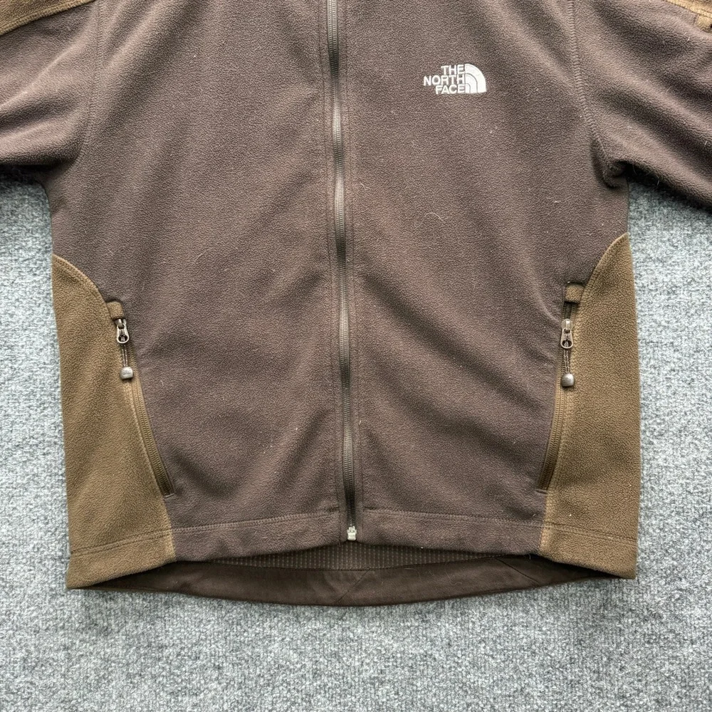 The North Face WindWall Fleece Jacket Mens Small‎ Brown Full Zip Outdoor